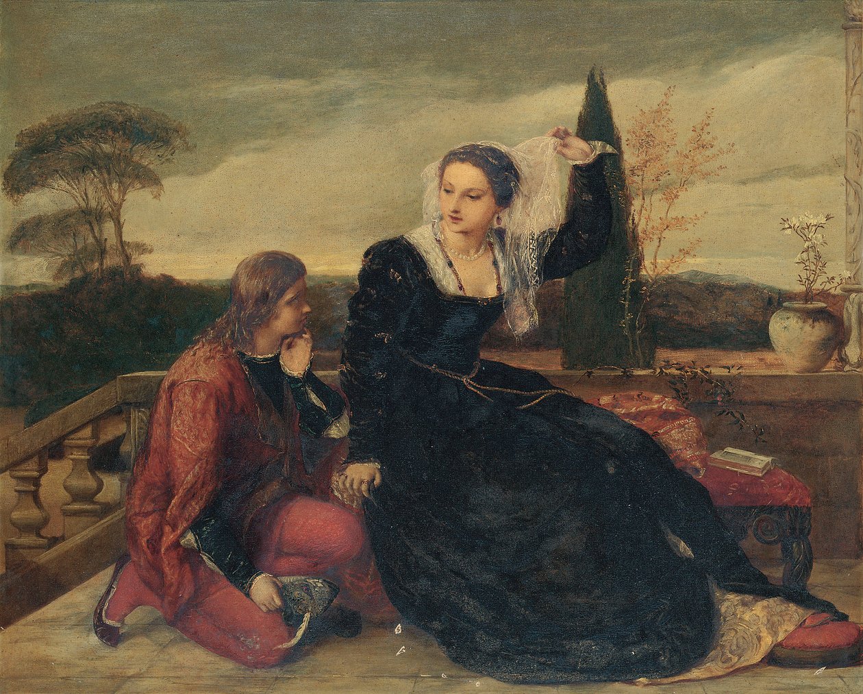 Olivia ve Viola (panelde yağ) by James Clarke Hook