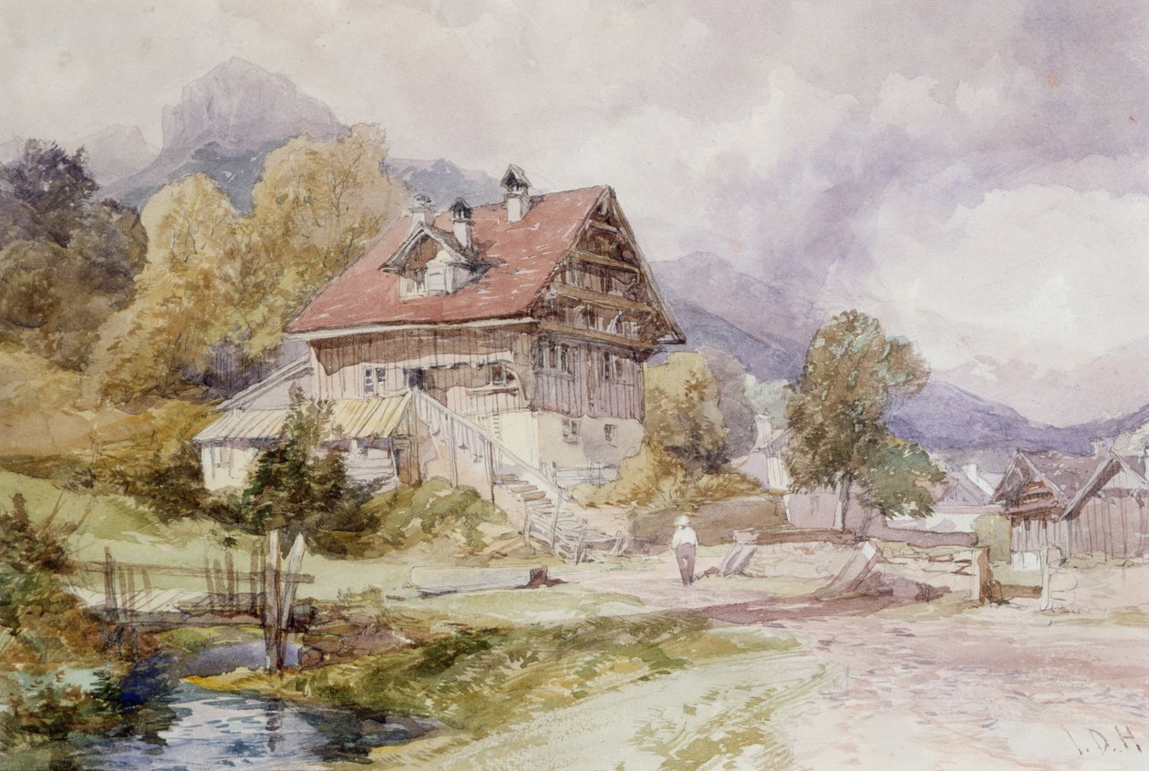 Dağ Evi, Brunnen, Luzern Gölü by James Duffield Harding