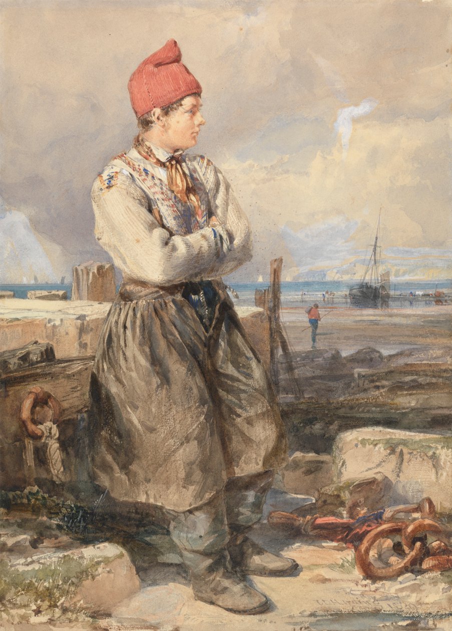 Balıkçı ile Fransız Sahili Sahnesi by James Duffield Harding