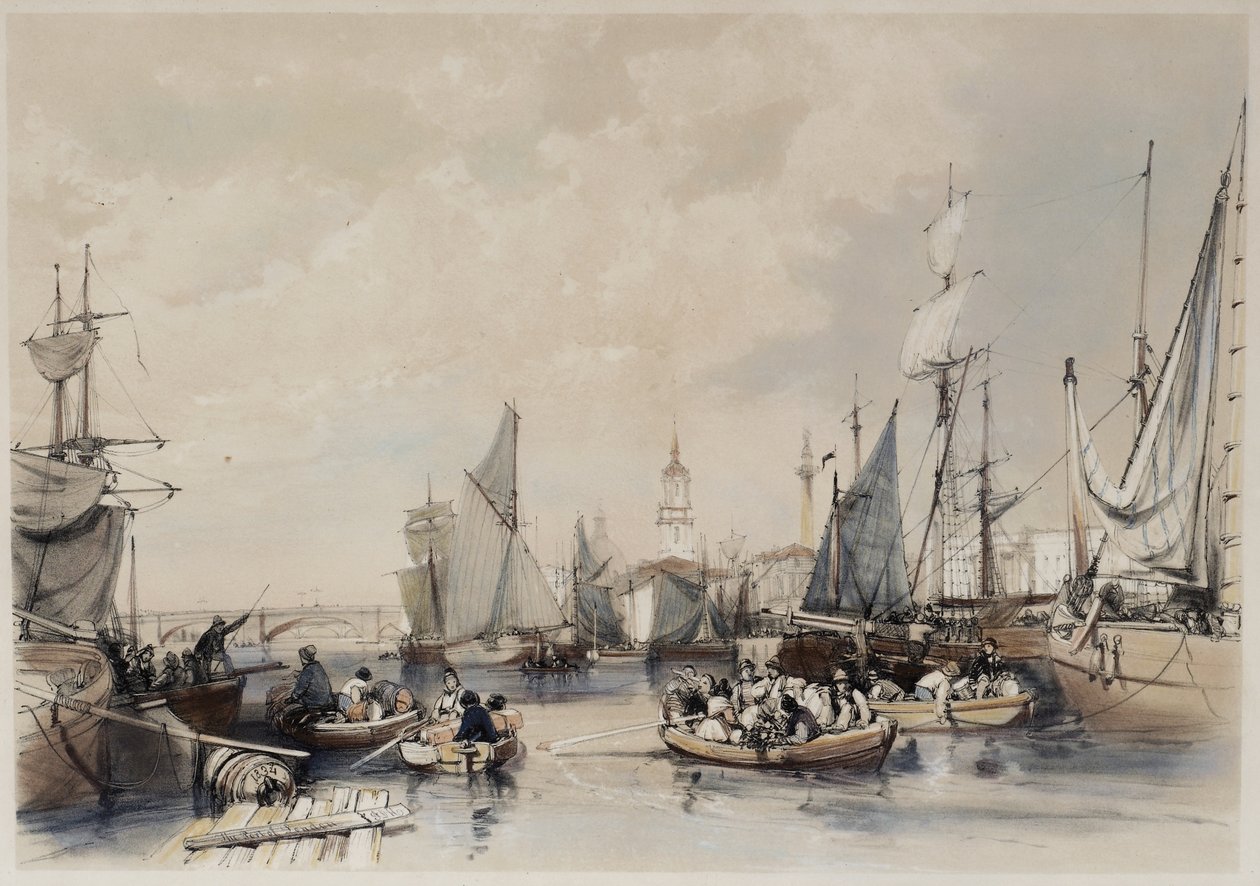 Londra Limanı, 1834 by James Duffield Harding