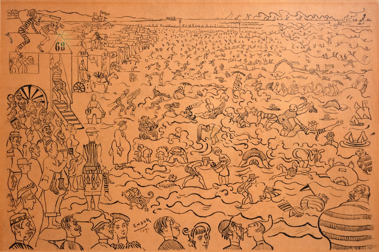 Ostend'de Yıkanma by James Ensor