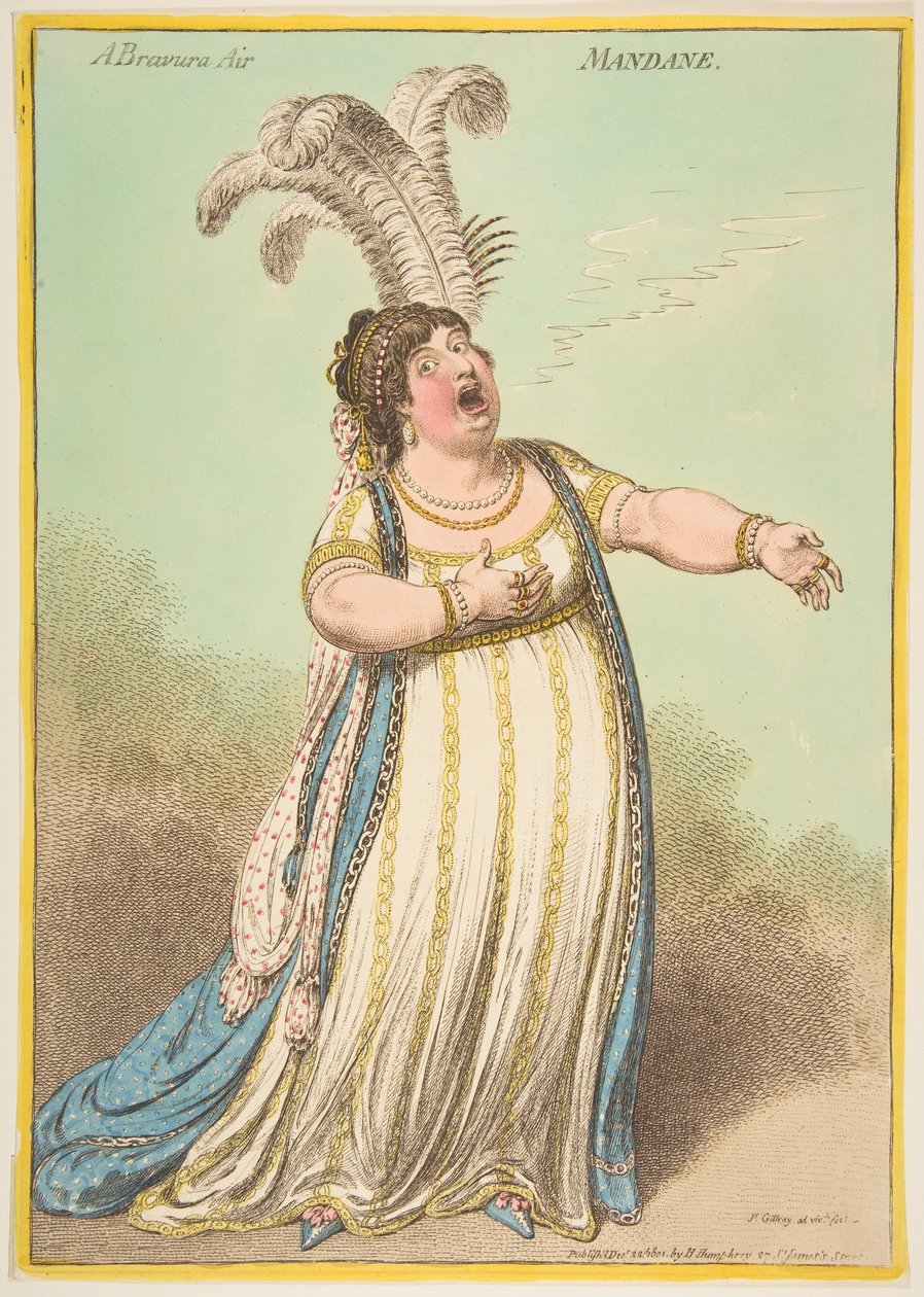 Bir Bravura Havası. Mandane, 22 Aralık 1801. by James Gillray