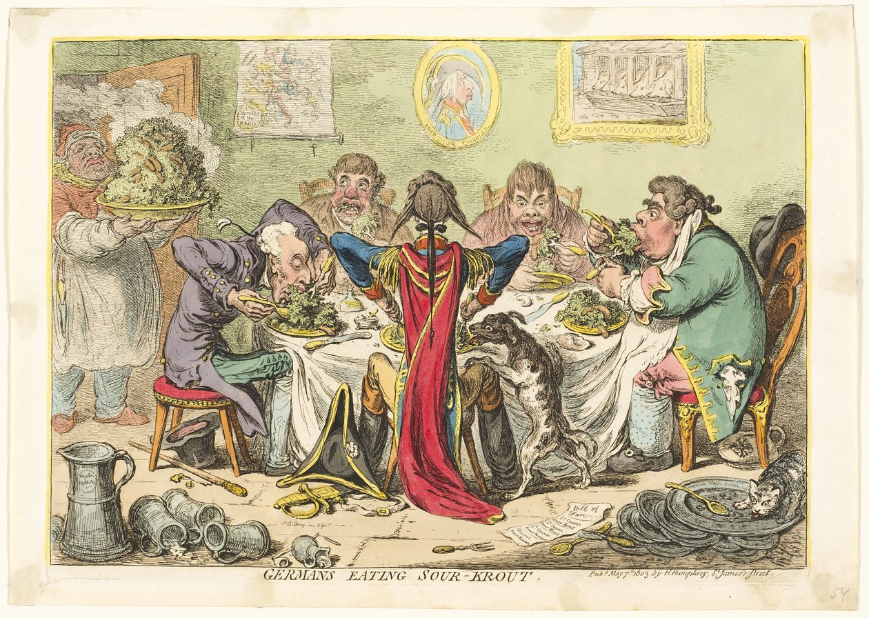 Almanlar ekşi krout yiyor by James Gillray