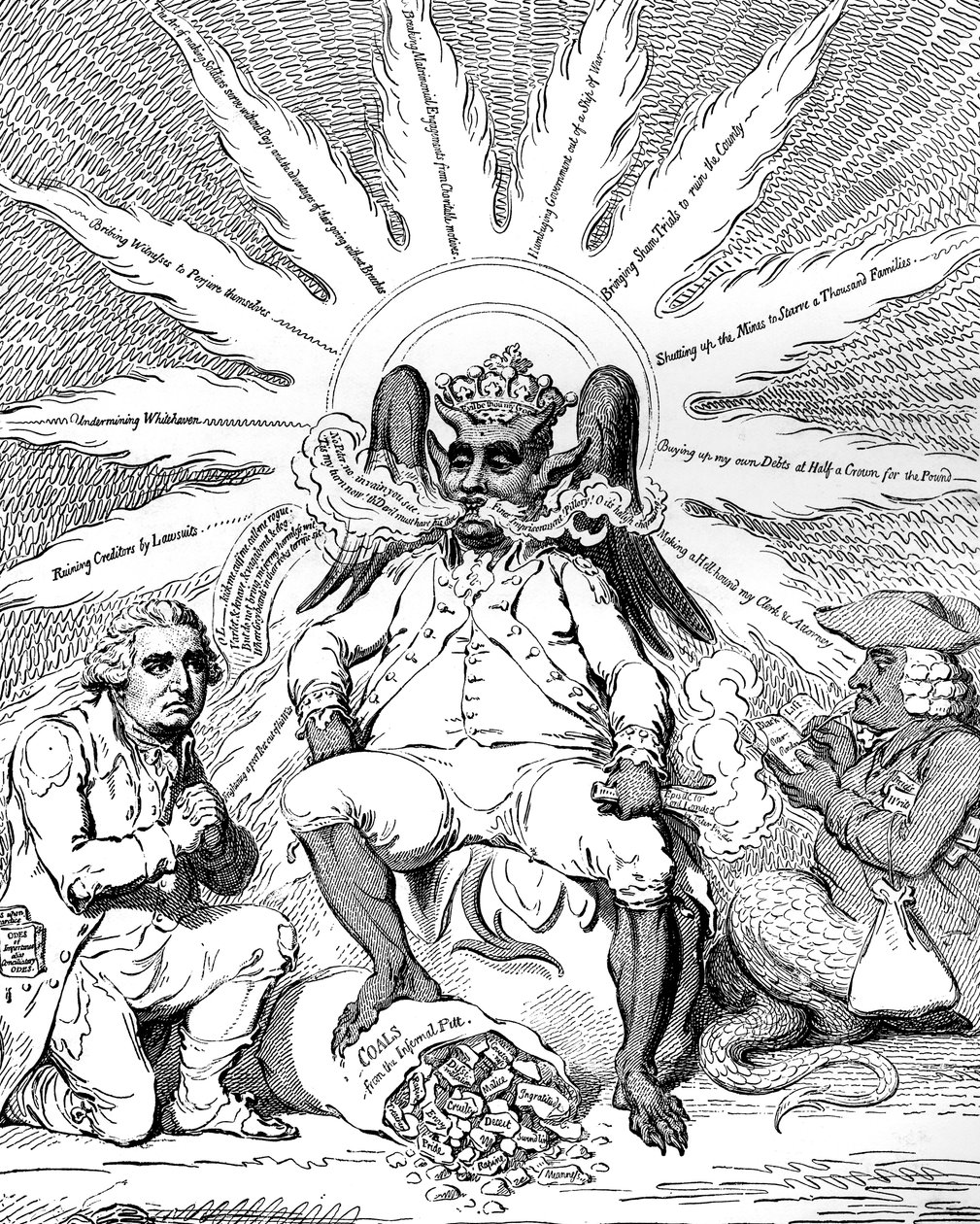 Şeytan tüm ihtişamıyla..., 1792. by James Gillray