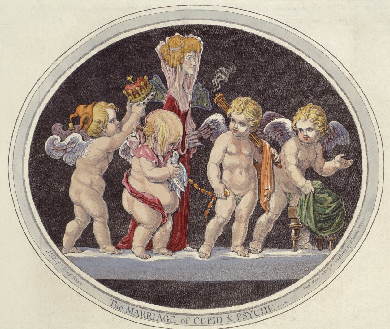 Aşk Tanrısı ve Ruhun Evliliği by James Gillray