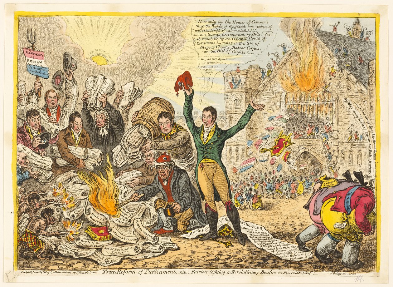 Parlamentonun Gerçek Reformu by James Gillray