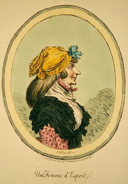 Hannah Humphrey tarafından yayınlanan Ruhun Kadını by James Gillray