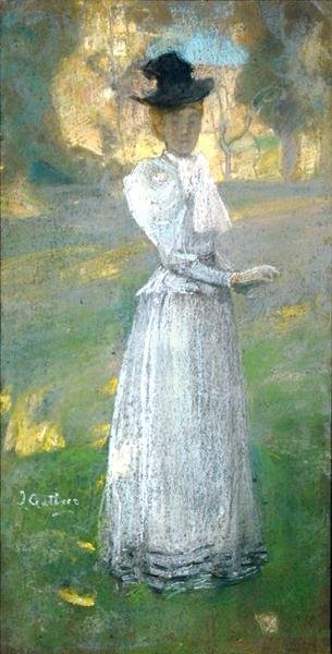 Sabah Yürüyüşü (kağıt üzerinde pastel) by James Guthrie