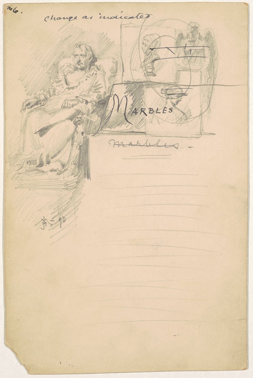 "Mermerler" için Çalışma by James Henry Moser