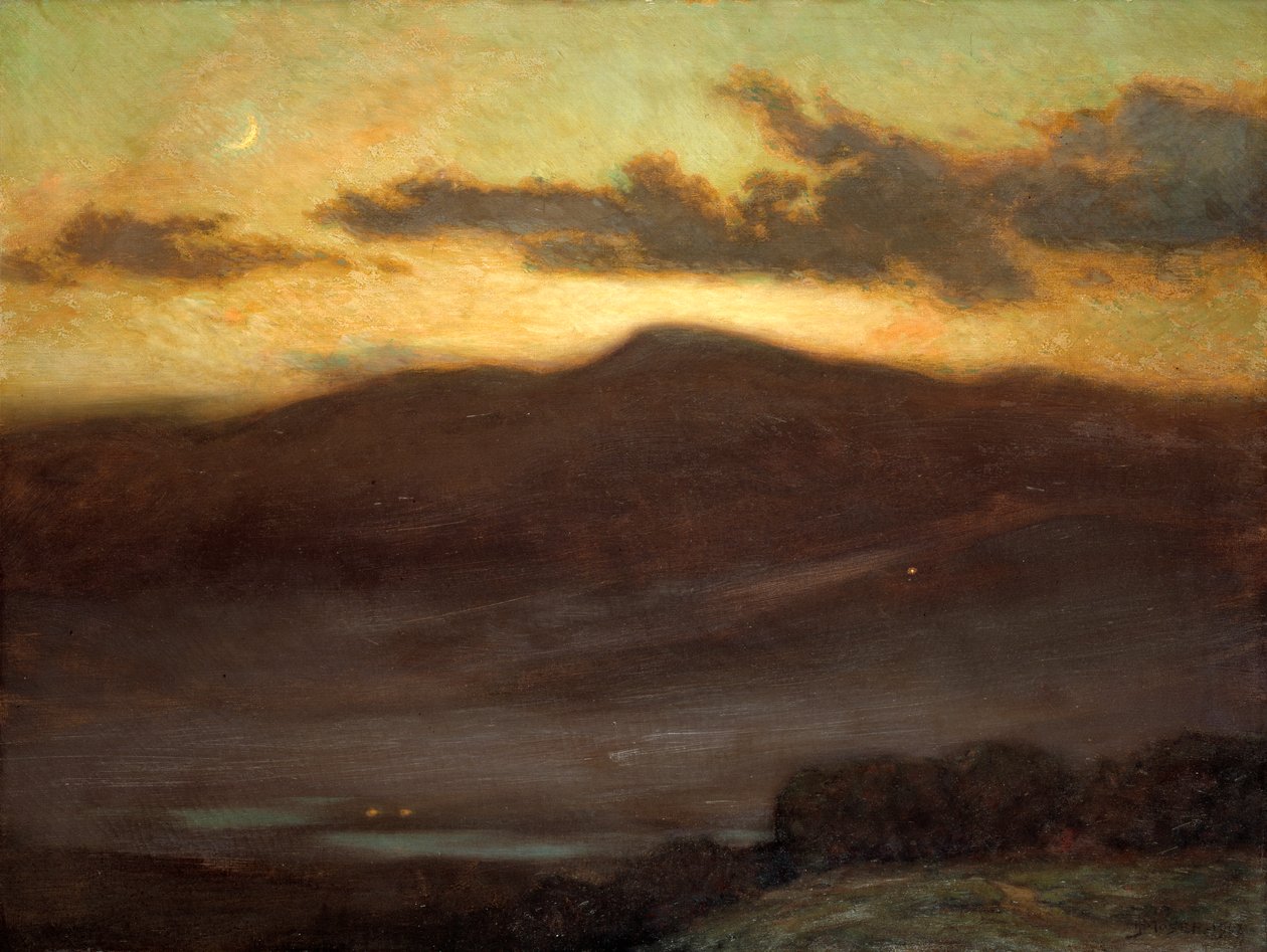 Gün Batımı, McIntyre Dağı, 1907. by James Henry Moser