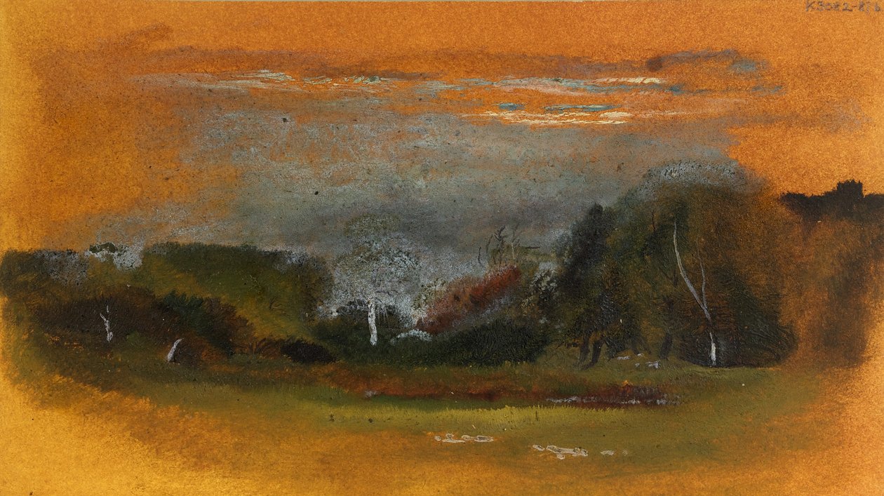 Bir Manzara Görünümü (kart üzerinde yağ) by James Johnson