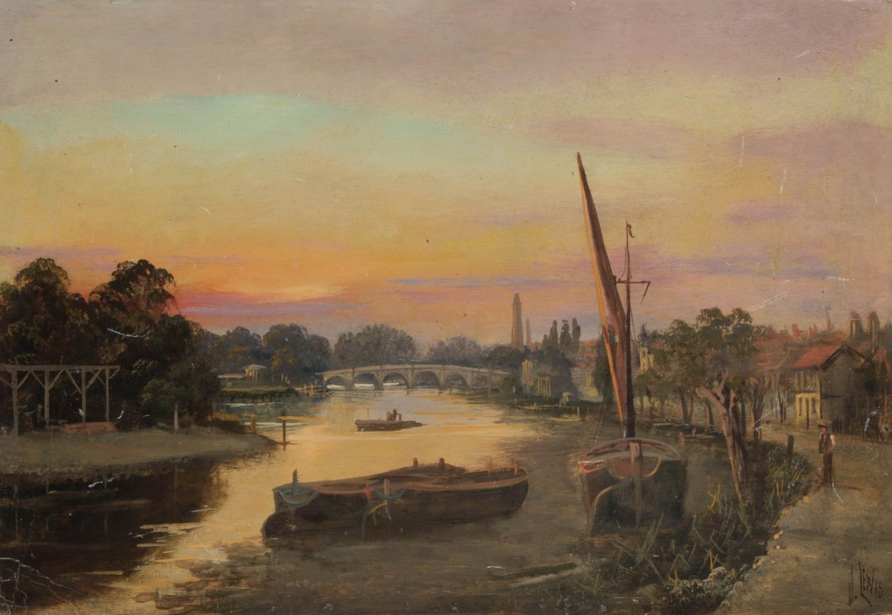 Gün Batımında Kew - Kew Köprüsü by James Lewis