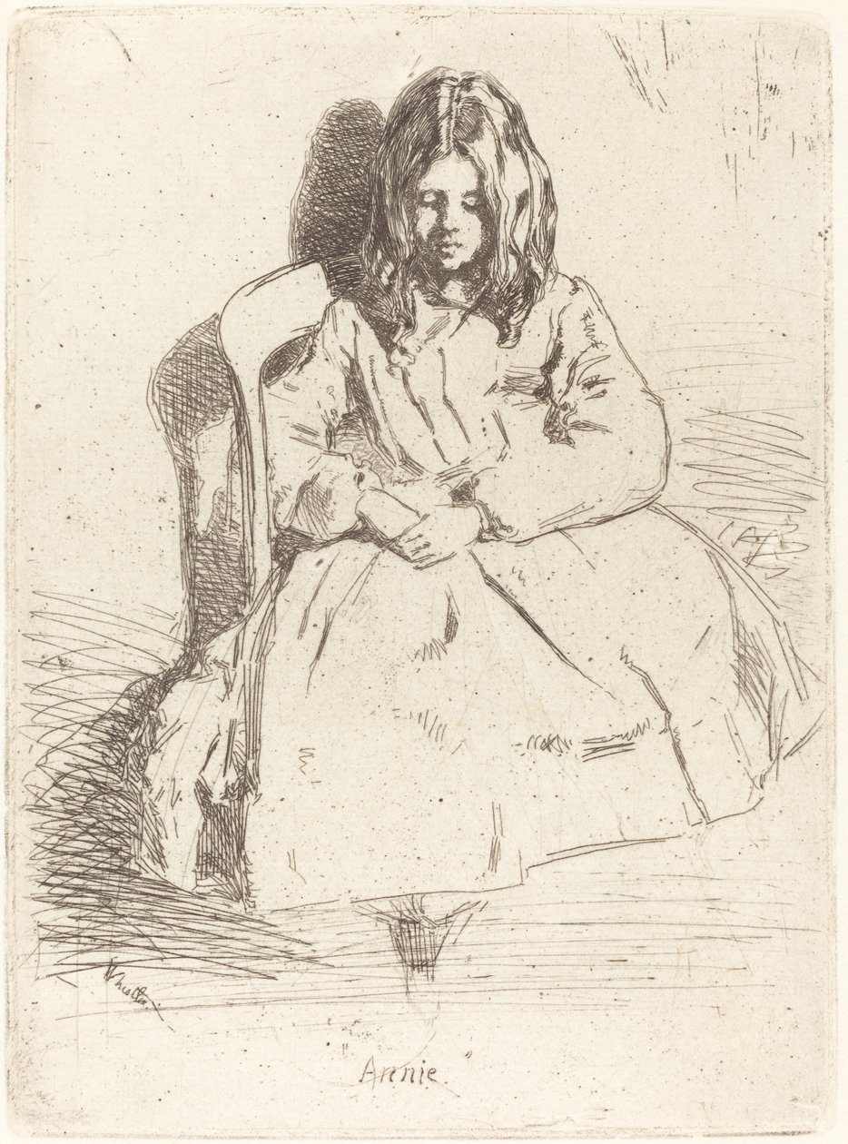 annie oturmuş by James Abbott McNeill Whistler