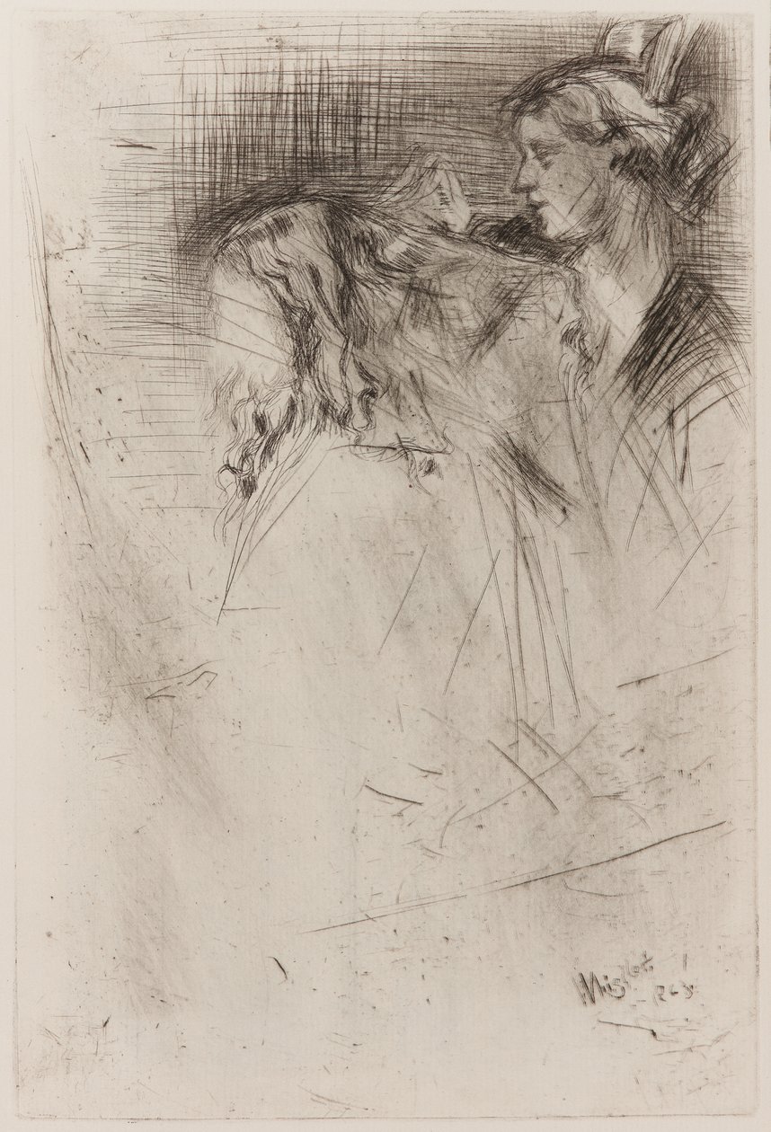Saçı Fırçalamak by James Abbott McNeill Whistler