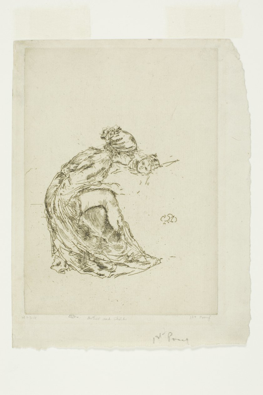 Cameo, No. 1 (Anne ve Çocuk) by James Abbott McNeill Whistler