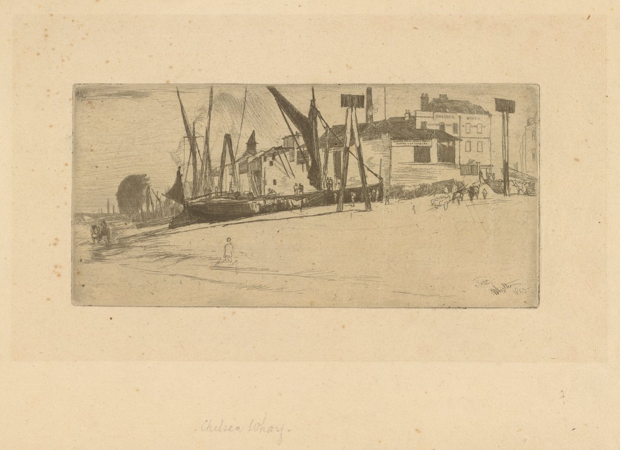 Chelsea İskelesi by James Abbott McNeill Whistler