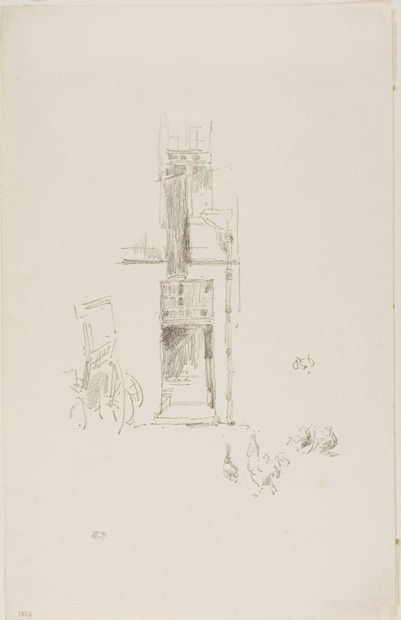 Horozlar ve Tavuklar, Hôtel Colbert by James Abbott McNeill Whistler