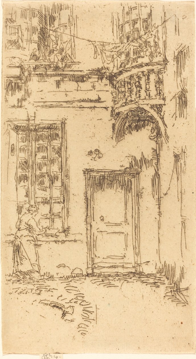 Avlu, Rue P.L. Kurye by James Abbott McNeill Whistler