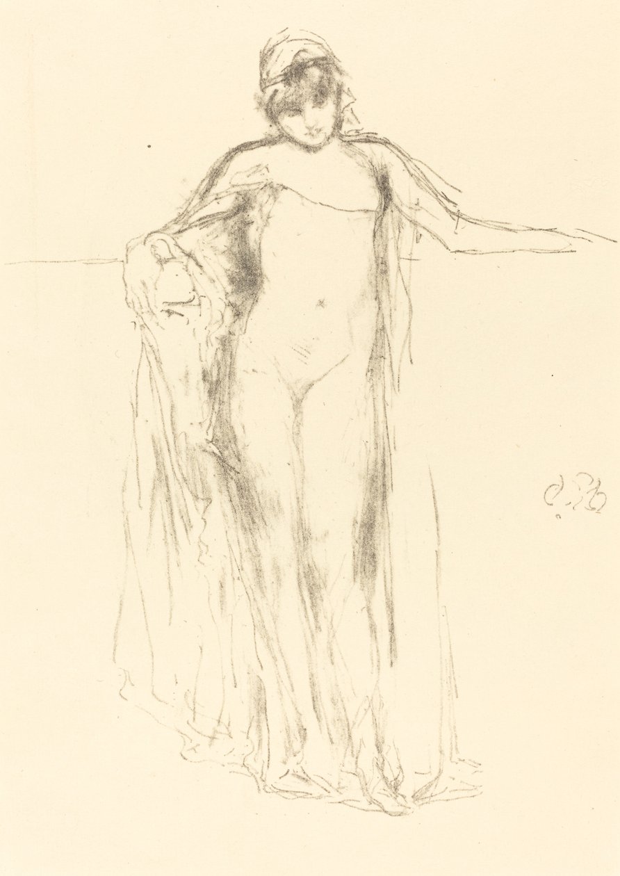 Drapeli Model, Ayakta by James Abbott McNeill Whistler