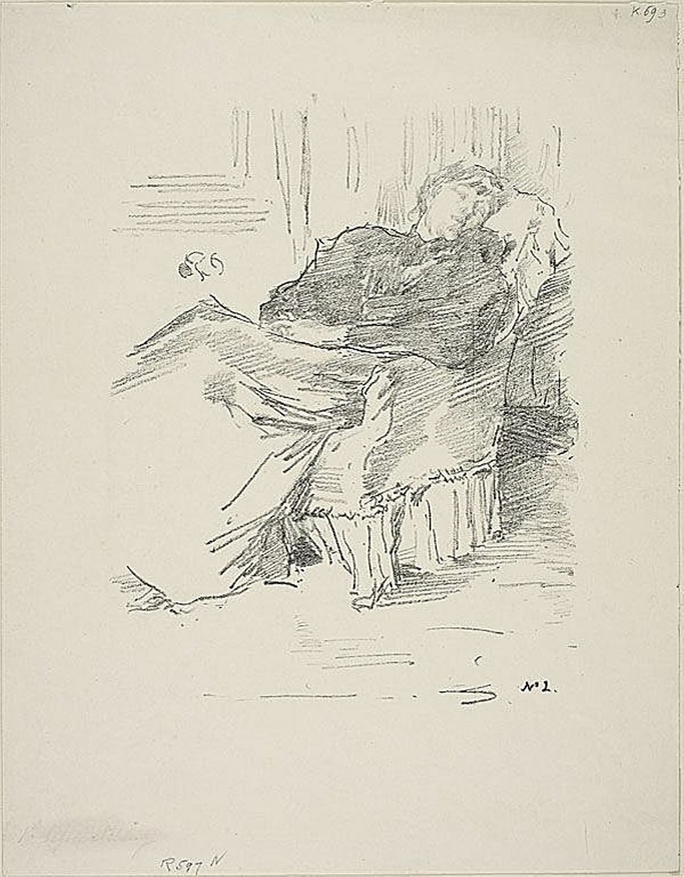 Uyuyan Güzel Bayan by James Abbott McNeill Whistler