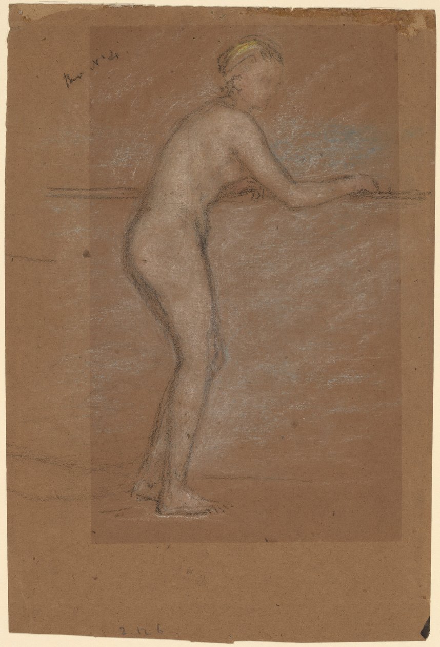 Bir Ray üzerinde Yaslanmış Çıplak [rekto] by James Abbott McNeill Whistler