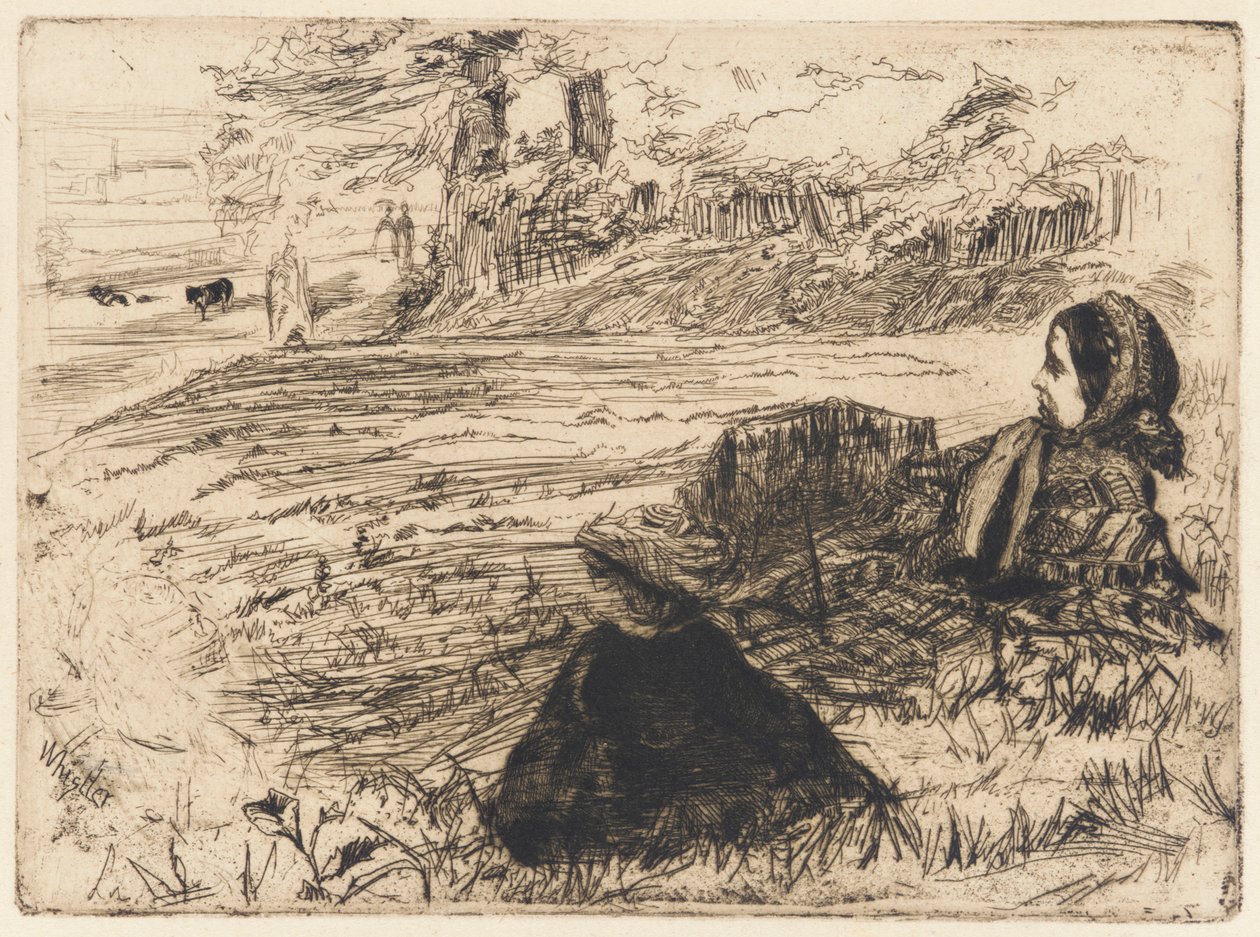 bakıcı ve çocuk by James Abbott McNeill Whistler