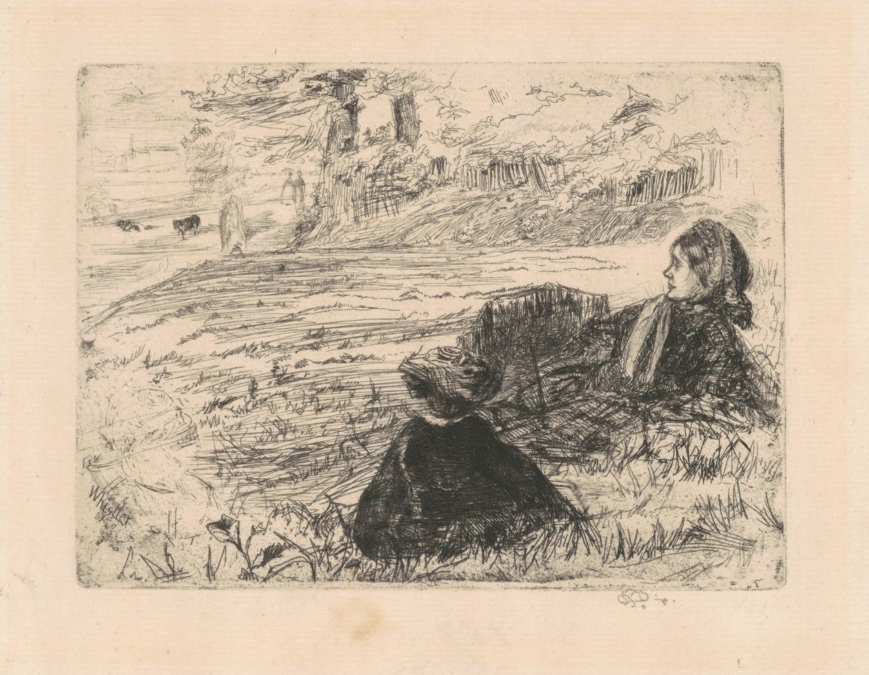 bakıcı ve çocuk by James Abbott McNeill Whistler