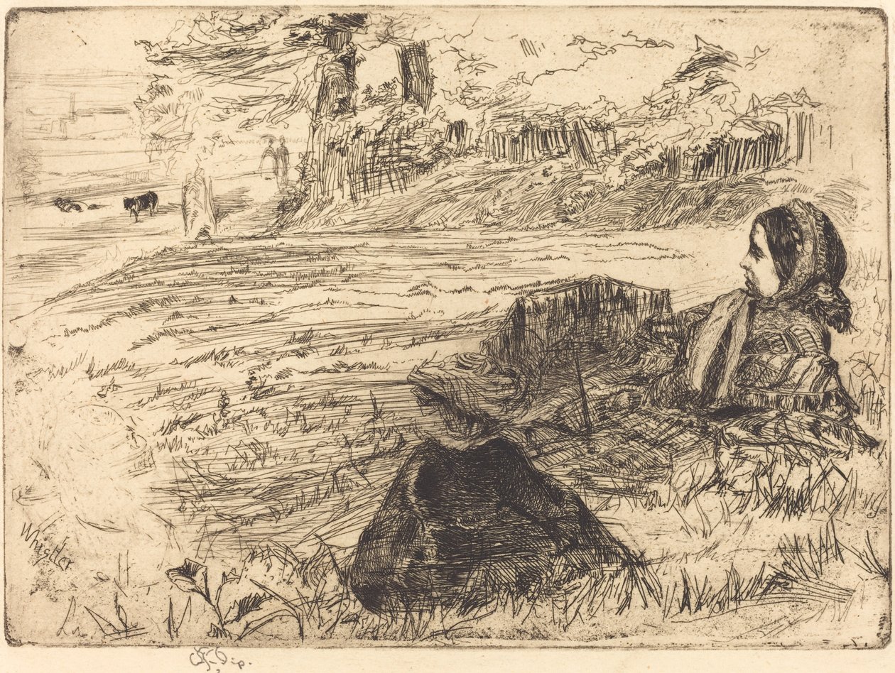 bakıcı ve çocuk by James Abbott McNeill Whistler