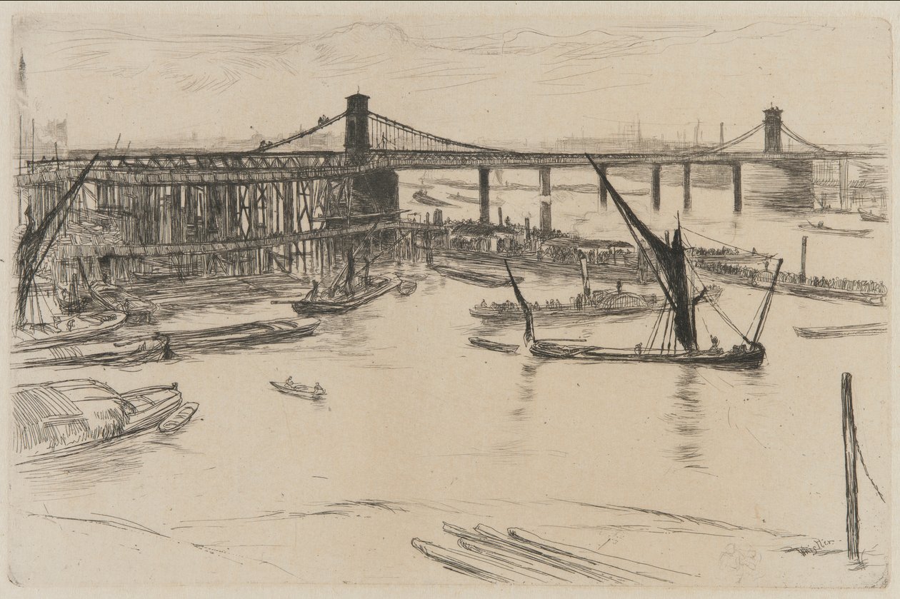 Eski Hungerford Köprüsü by James Abbott McNeill Whistler