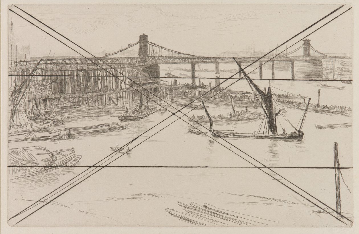 Eski Hungerford Köprüsü by James Abbott McNeill Whistler