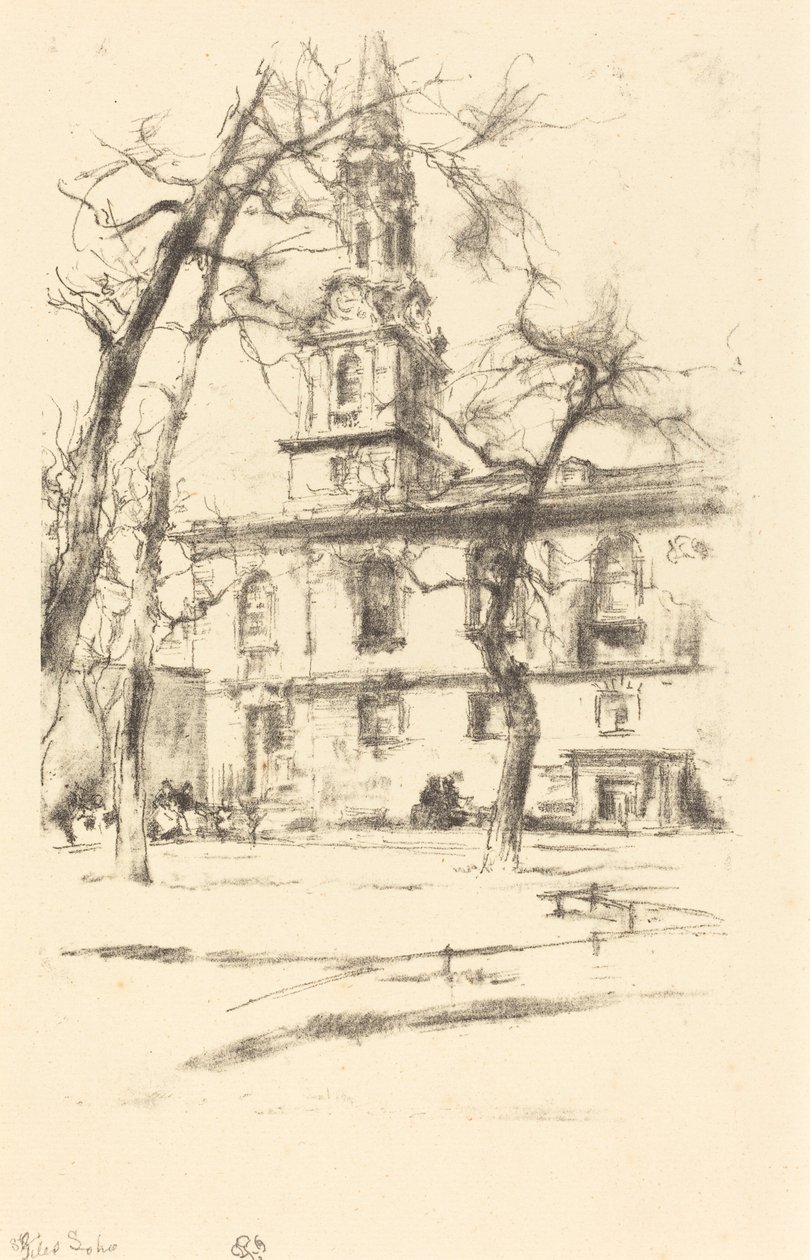 St. Giles-in-the-Fields by James Abbott McNeill Whistler
