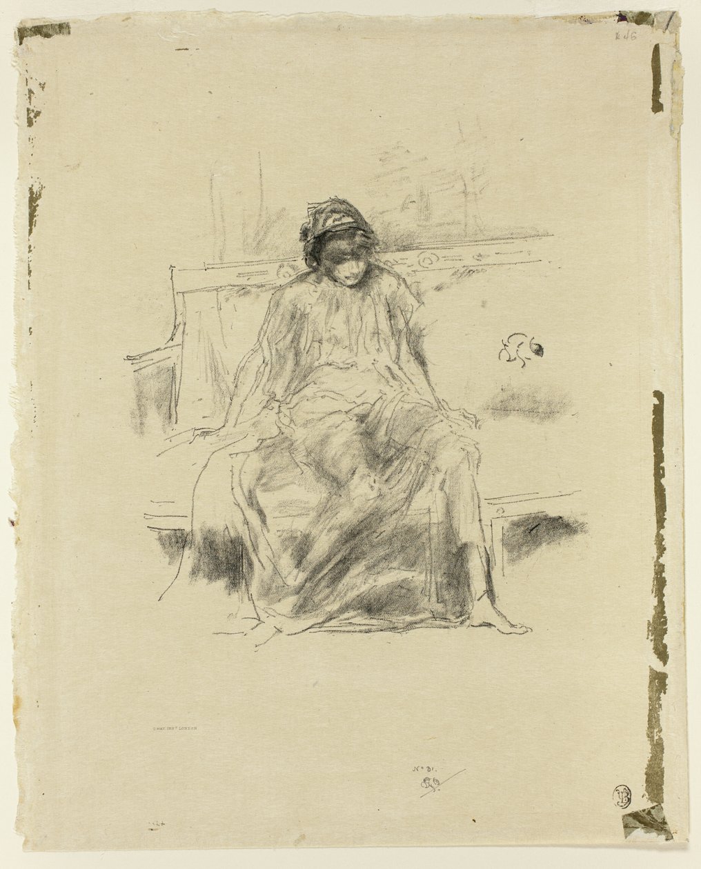 Draped Figür, Oturan by James Abbott McNeill Whistler