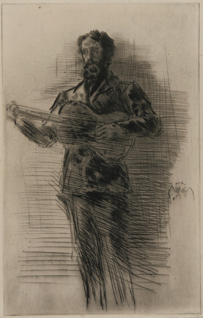 Gitarcı (M.W. Ridley) by James Abbott McNeill Whistler