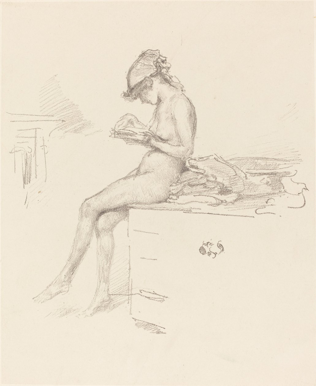 Küçük Çıplak Model, Okuma by James Abbott McNeill Whistler