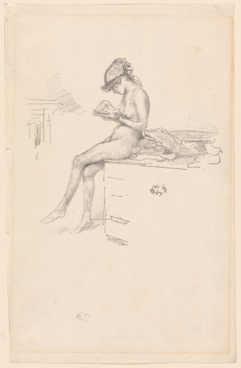 Küçük Çıplak Model, Okuma by James Abbott McNeill Whistler