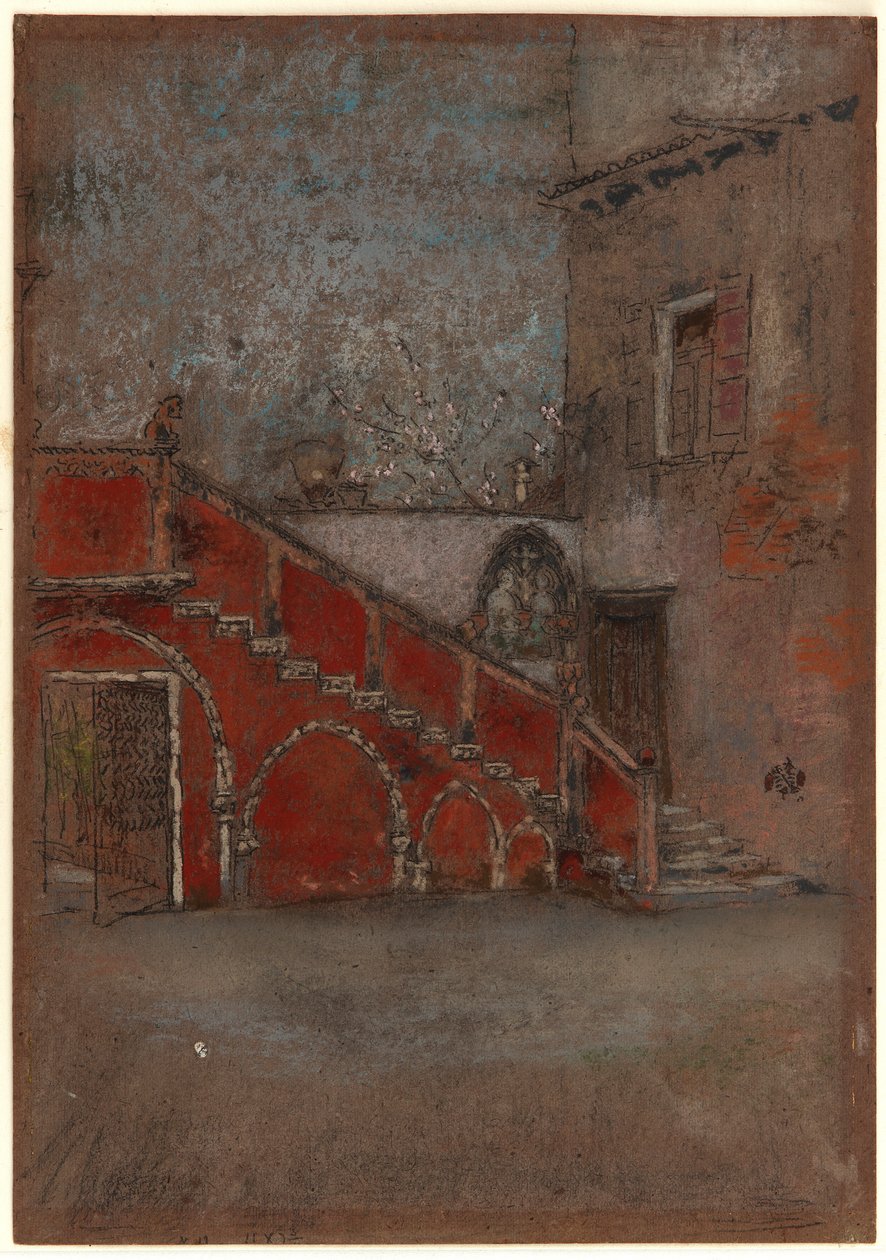 Merdiven: Kırmızı Not by James Abbott McNeill Whistler