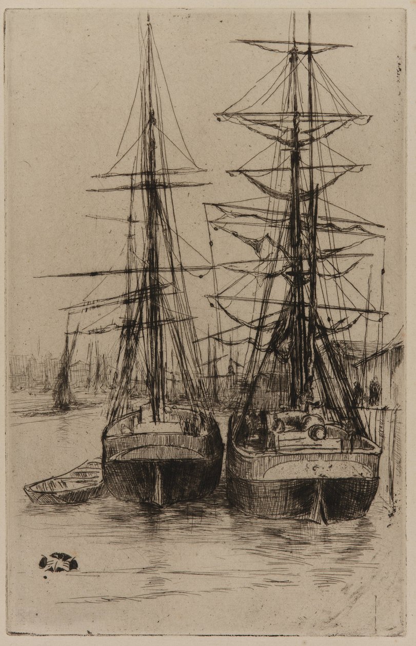 iki gemi by James Abbott McNeill Whistler