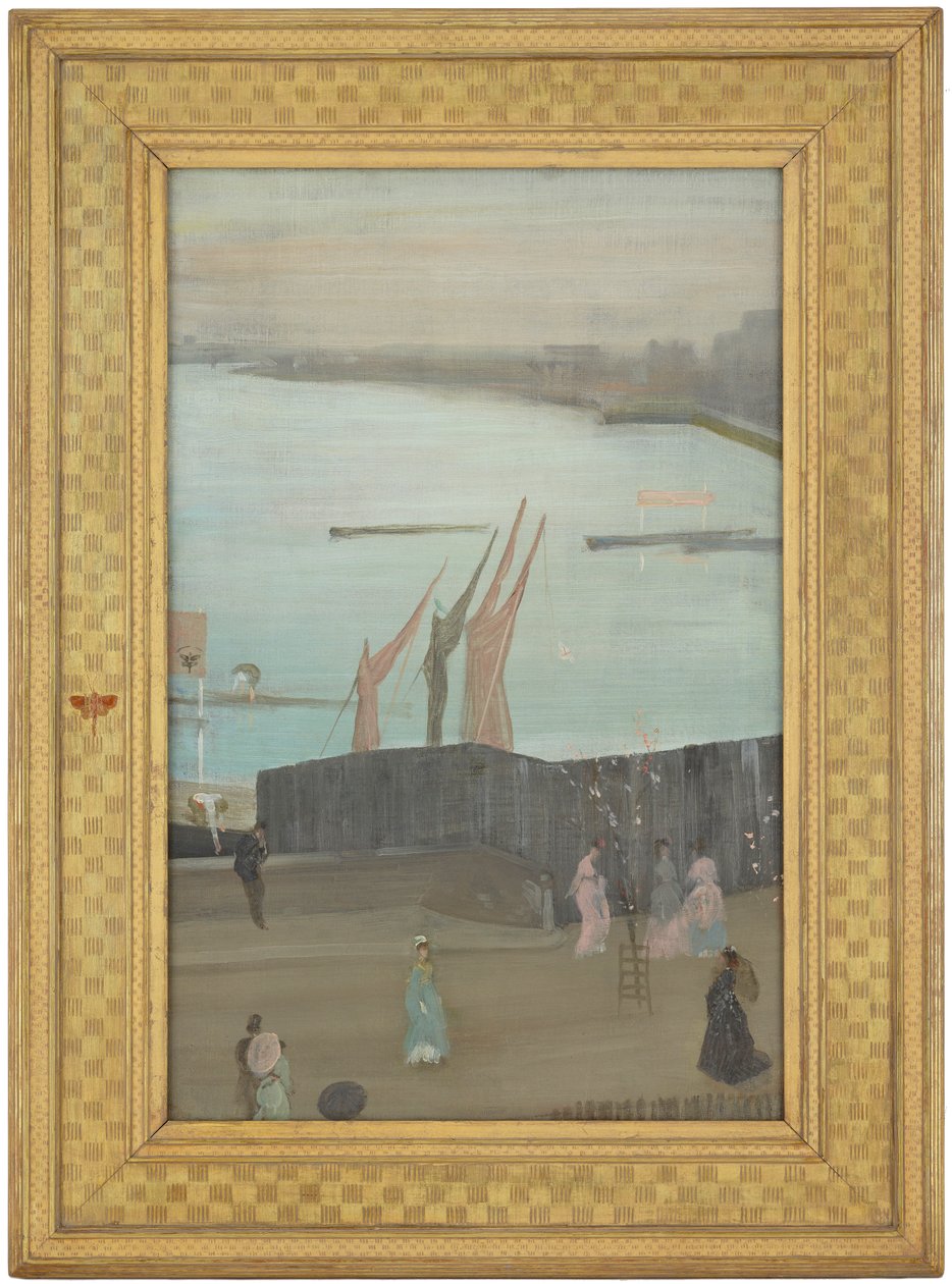 Pembe ve Gri Varyasyonlar: Chelsea by James Abbott McNeill Whistler