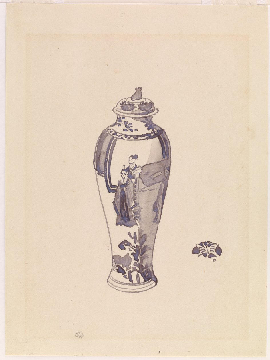 Hafif şişkin gövdeli vazo by James Abbott McNeill Whistler