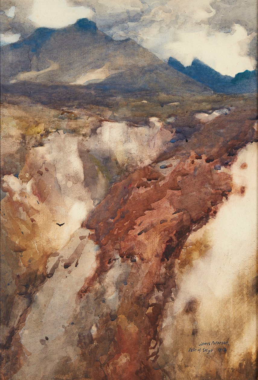 Skye Adası (sulu boya) by James Paterson