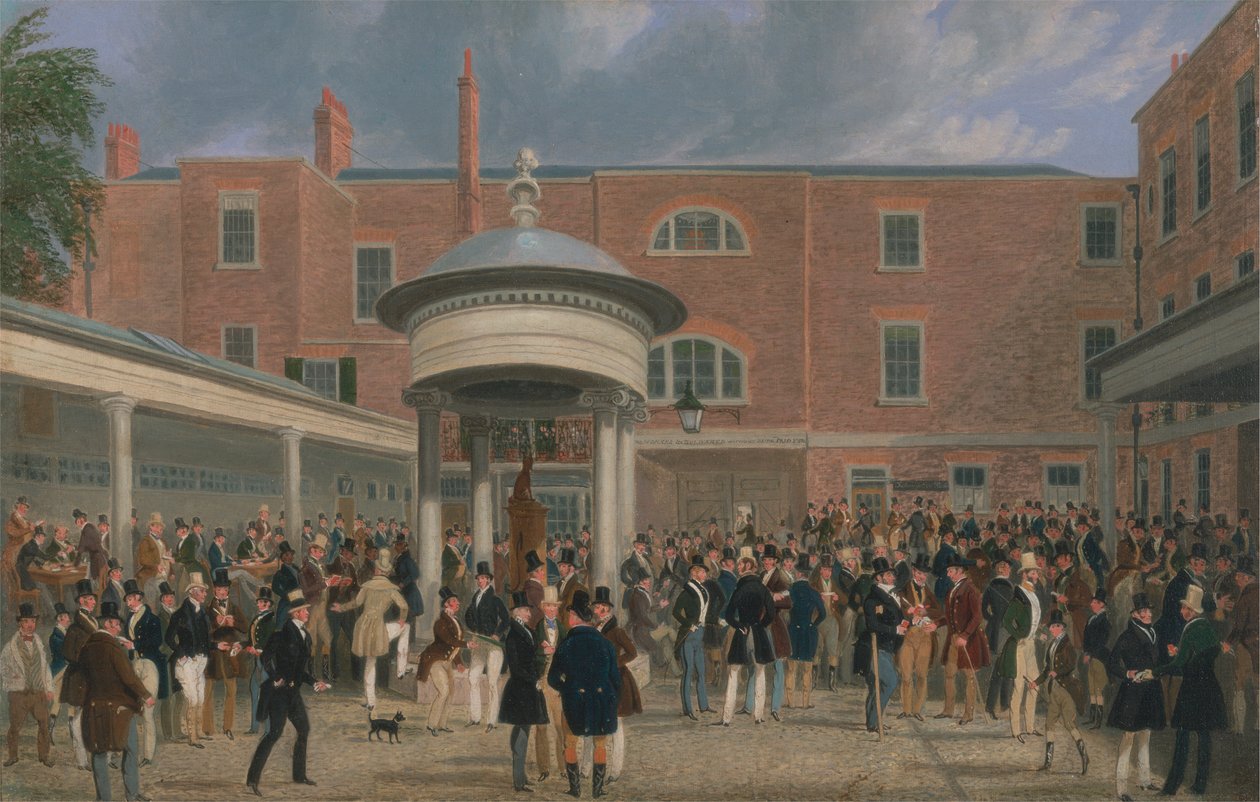 Epsom Yarışları: Tattersalls'ta Yerleşme Günü by James Pollard