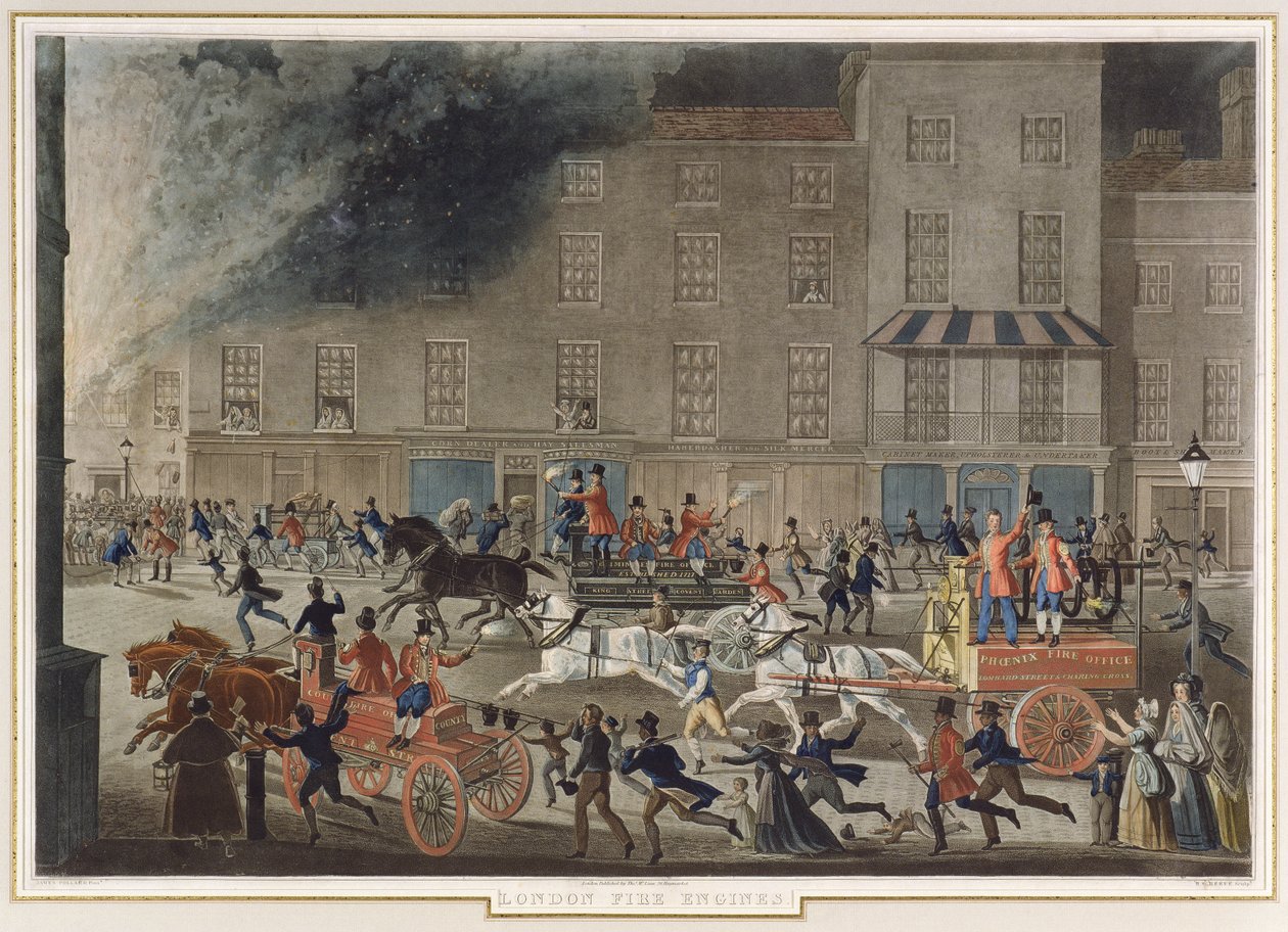 Londra İtfaiye Makineleri, c.1830 by James Pollard