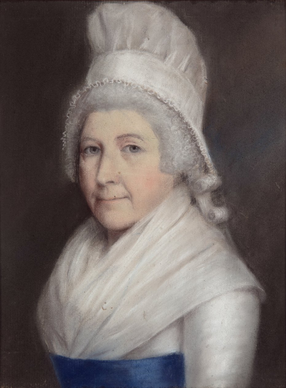 Mary Andrewes (gri kağıt üzerine pastel) by James Sharples