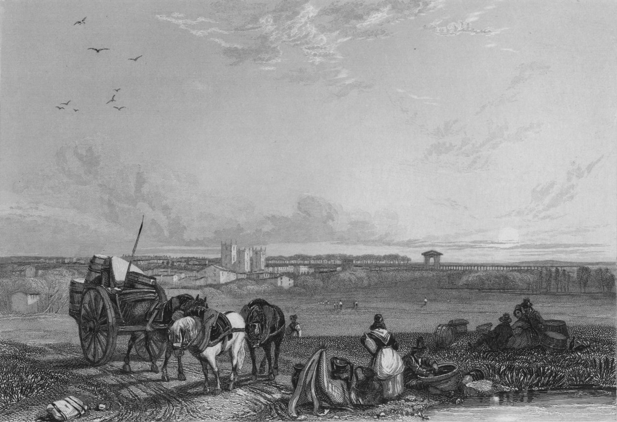 Montpelier, Fransa, 1838. by James Tibbitts Willmore