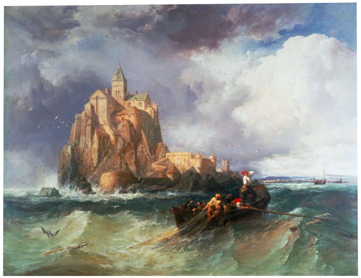 "Mont St Michel", 1868. by James Webb