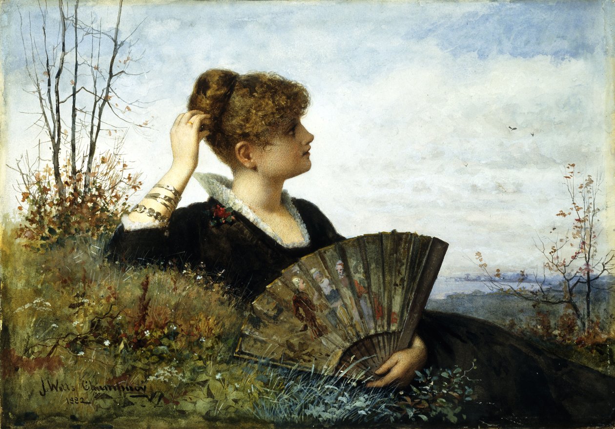 fan, by James Wells Champney