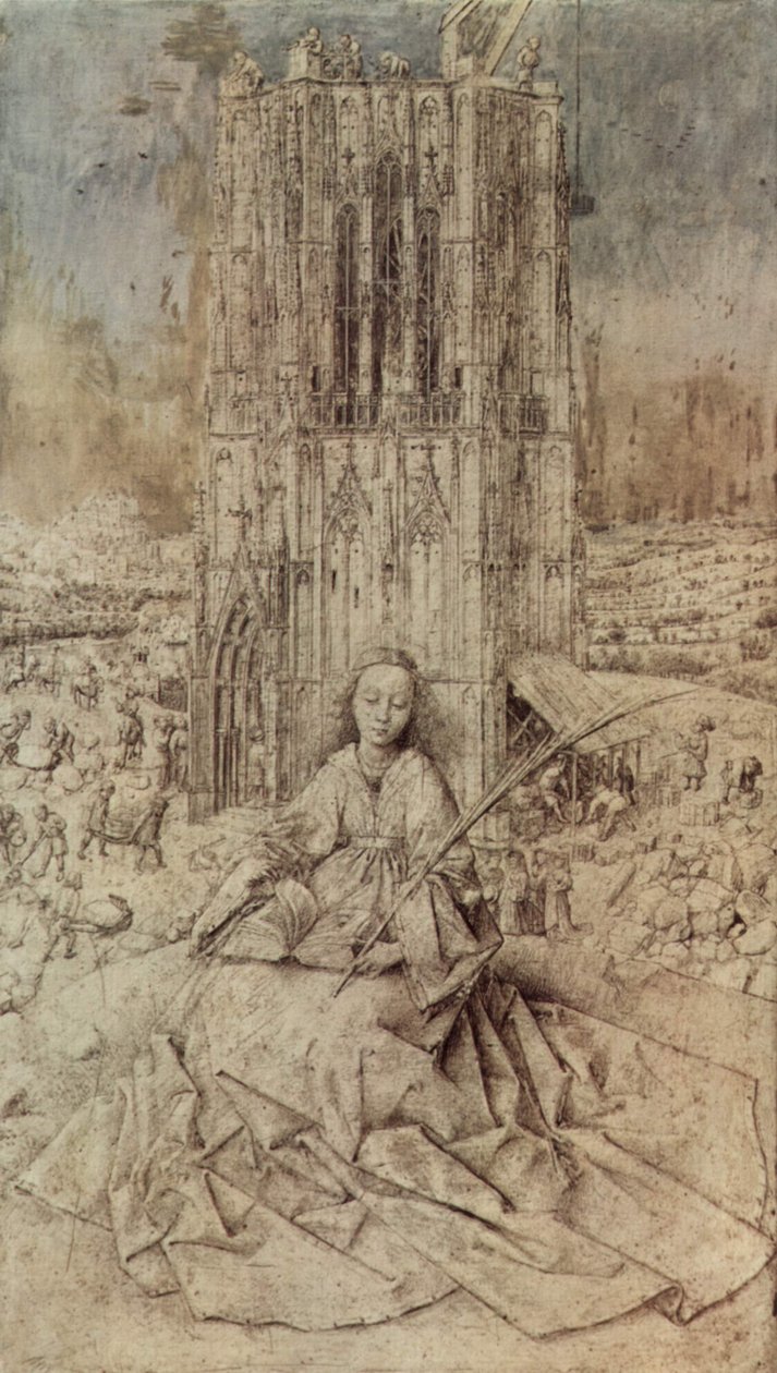 Hl. barbara by Jan van Eyck