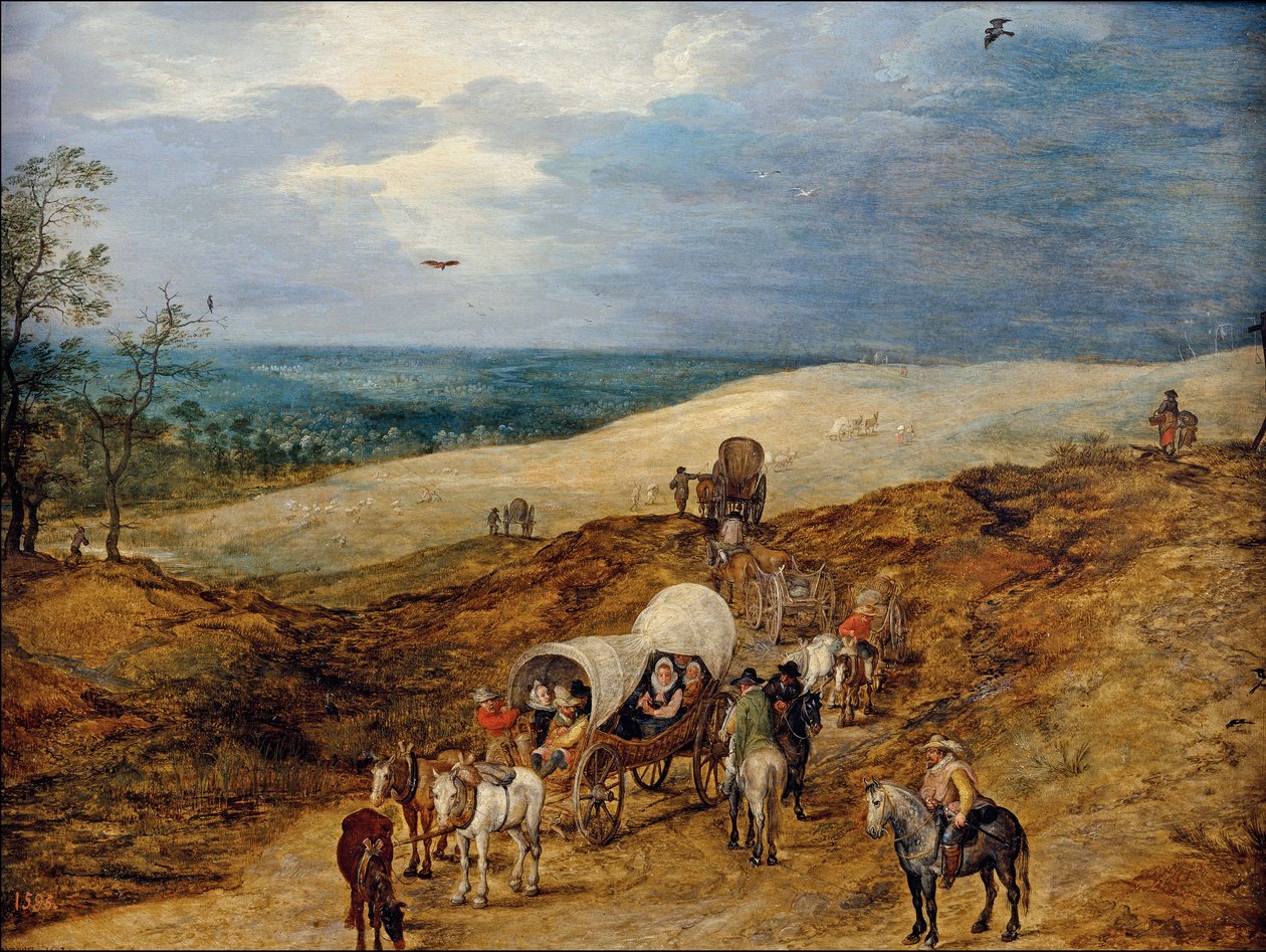Arabalar ile manzara by Jan the Elder Brueghel