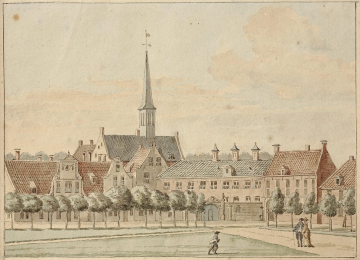 Martinikerkhof met het Prinsenhof en de Gardepoort by Jan Bulthuis