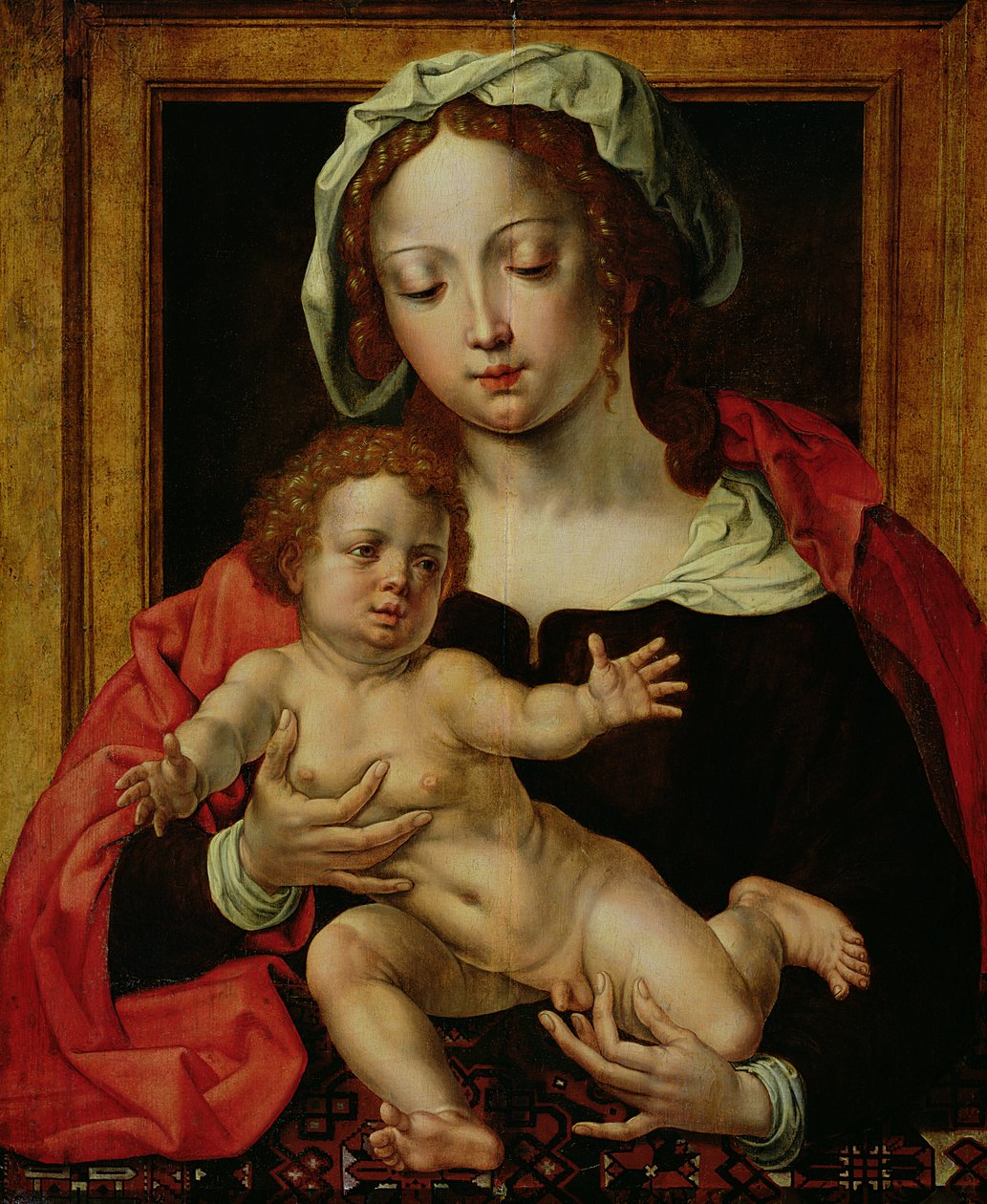 bakire ve çocuk by Jan Gossaert